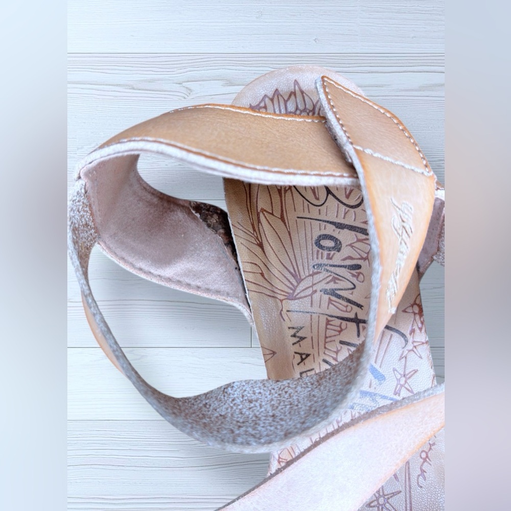 BLOWFISH MALIBU Women’s Hapuku Nude Wedge Sandals with Faux Cork Sole - Picture 12 of 15
